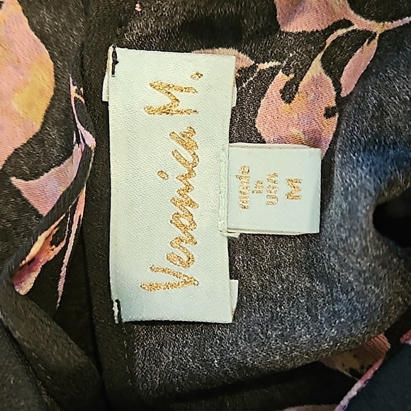 💕VERONICA M💕 Halter Beck Cold Shoulder Ling Sleeve Dress ~ Floral Print M NWT - Picture 6 of 7